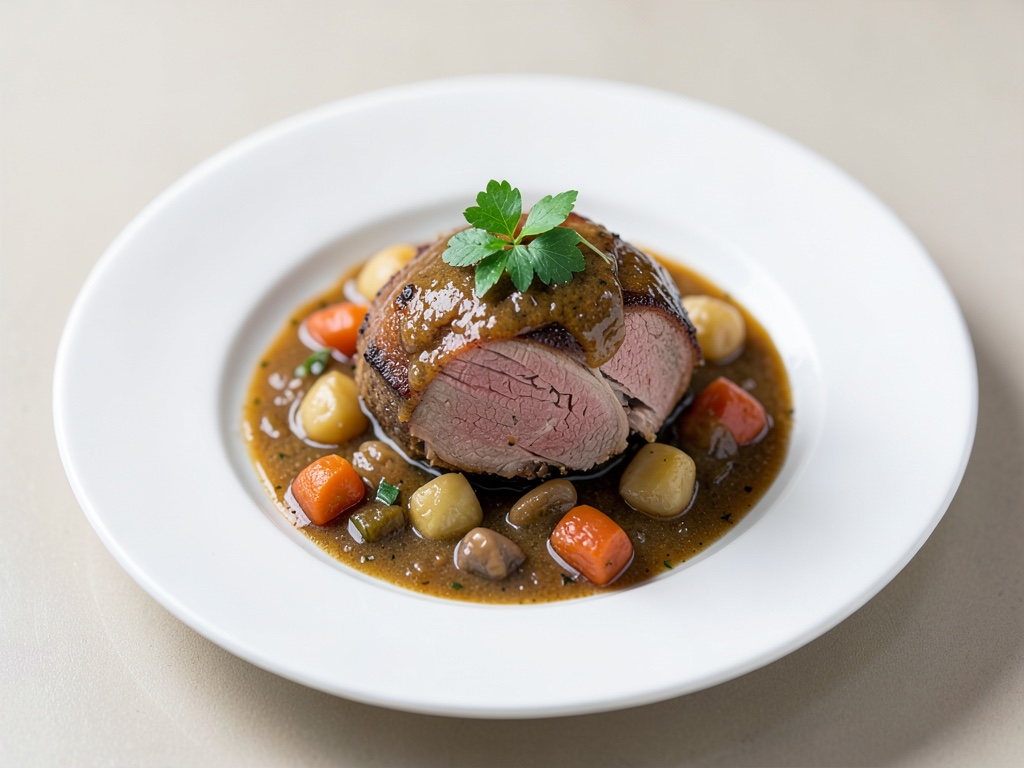 Tenere cosce di cinghiale in salsa di verdure speziate