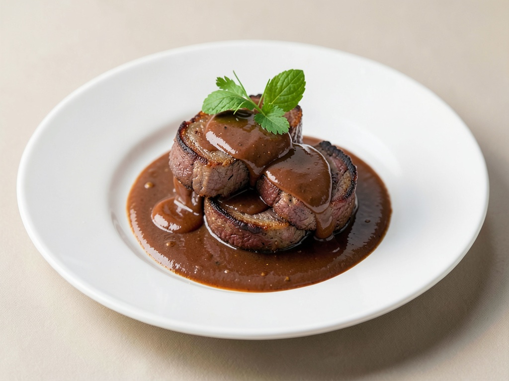 Filet de cerf en lanières avec glaçage chocolat-orange