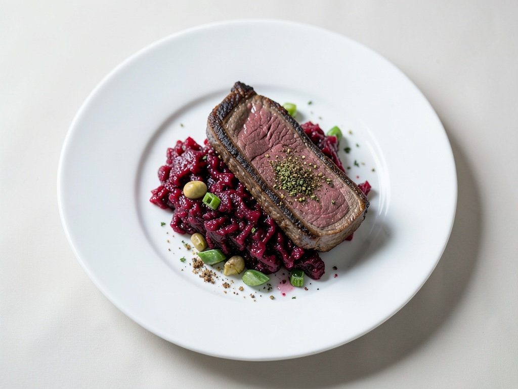 Filet de filet de chevreuil avec chou rouge