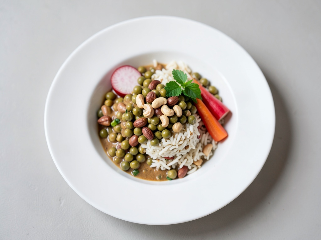 Rice Bowl with Chickpeas and Cashew Sauce