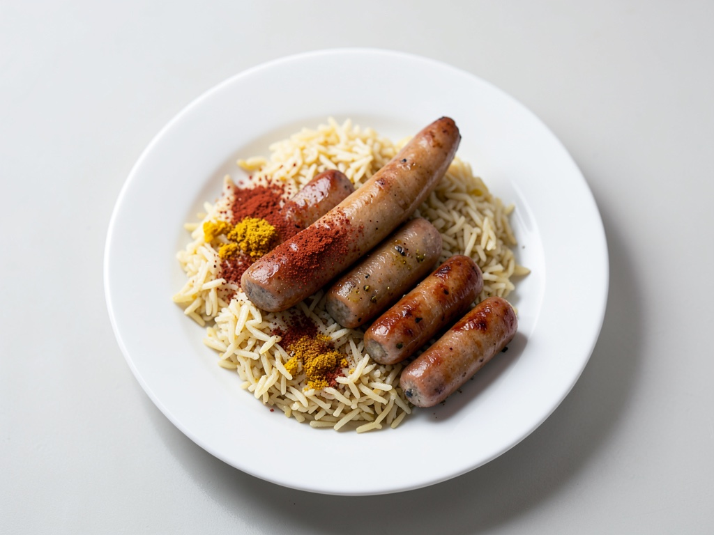 Riz à la banane et aux saucisses