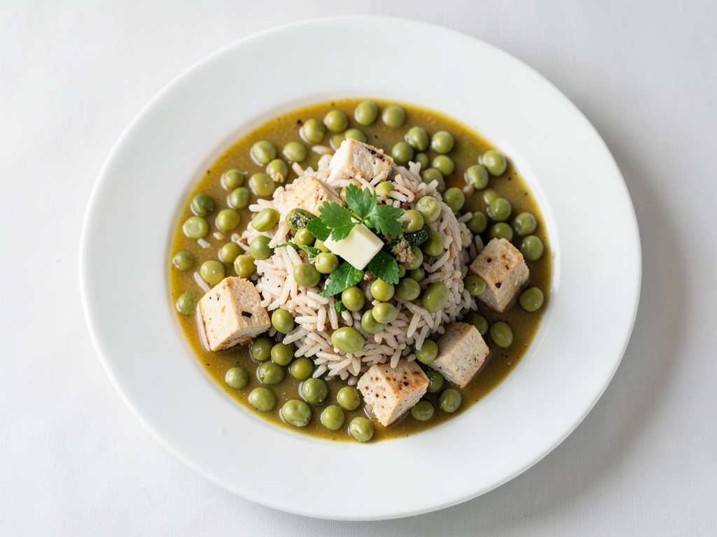 Riso con fagioli e tofu