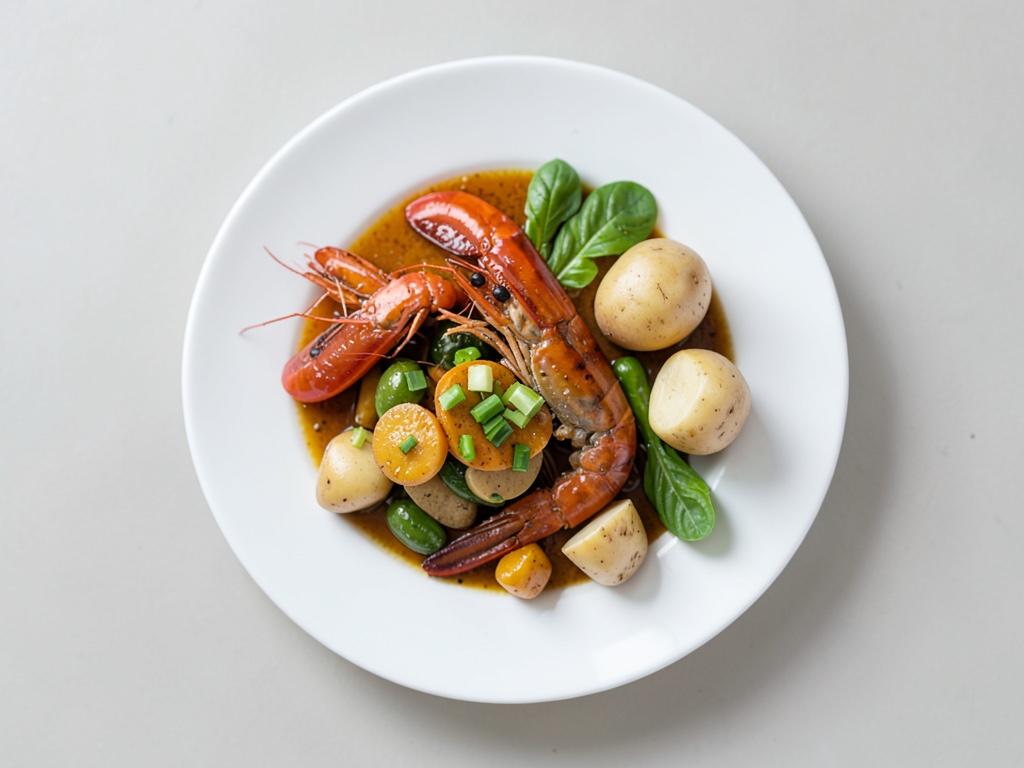Riso con verdure e gamberi