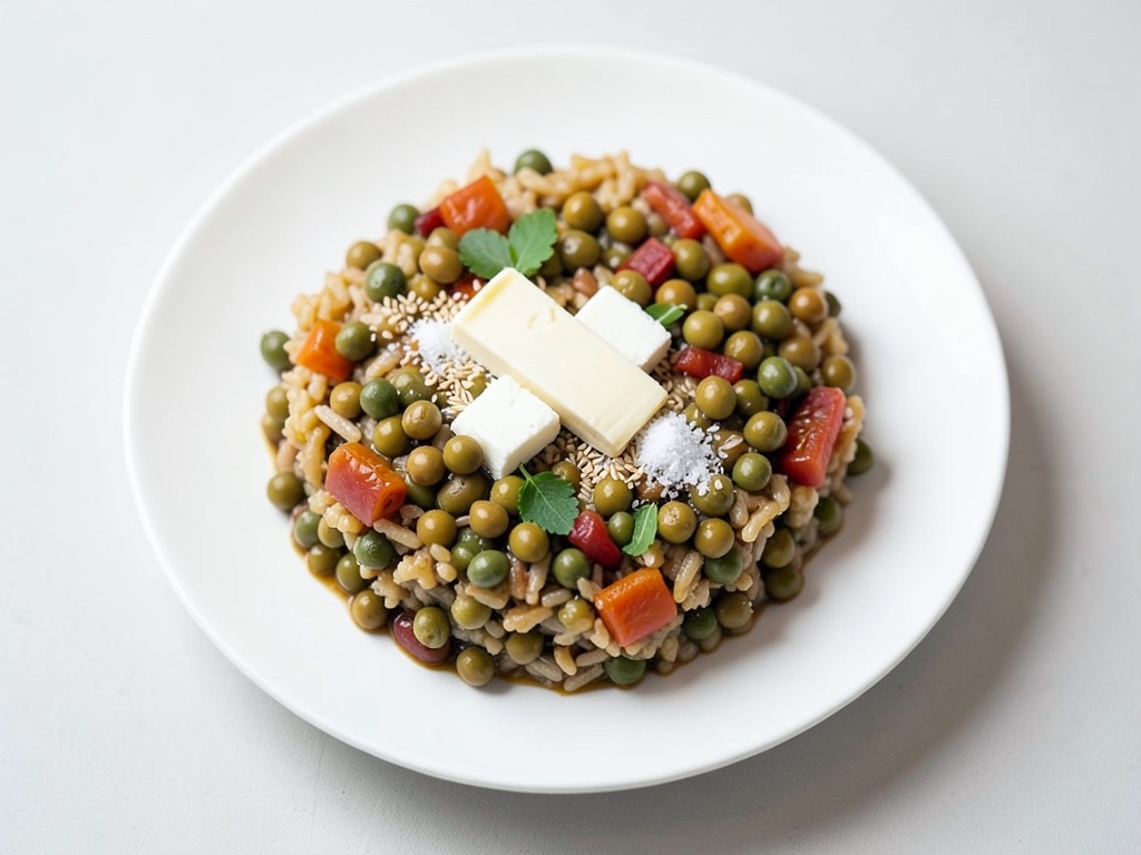 Cremoso risotto con piselli