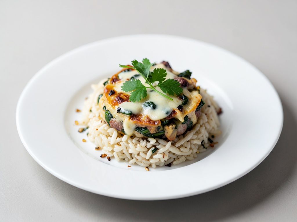 Gratin cremoso di riso e barbabietola