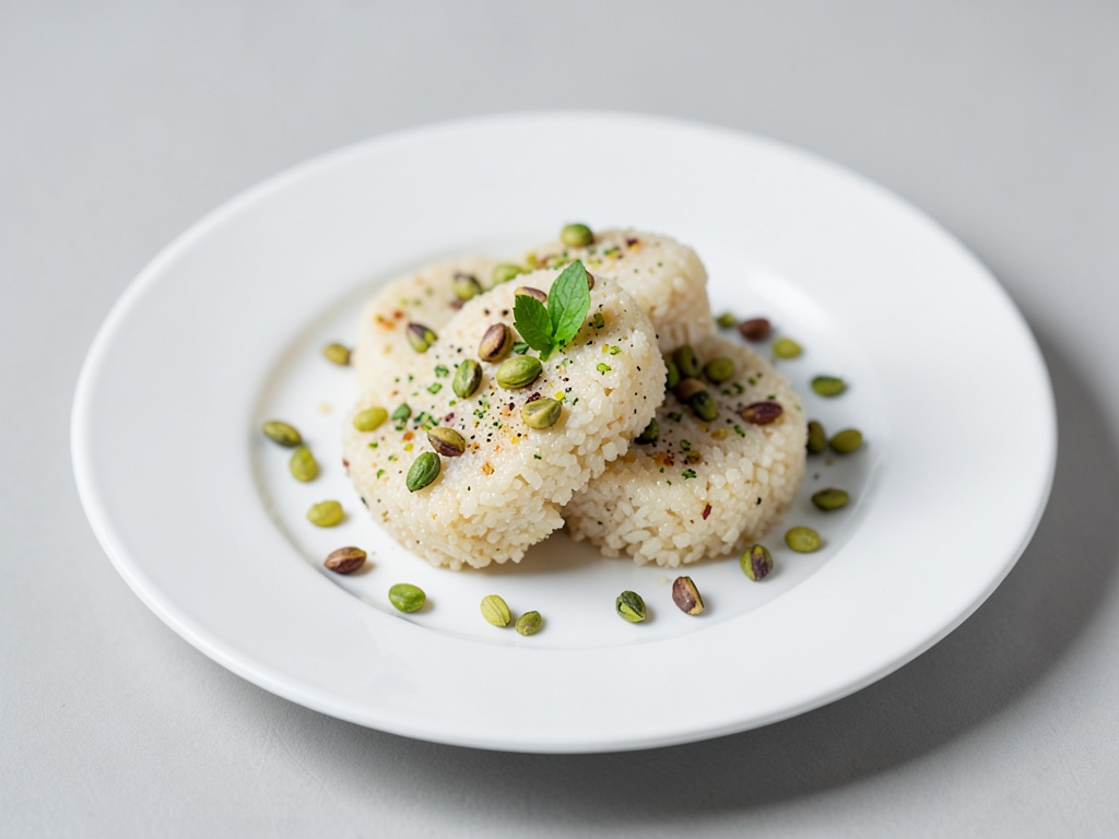 Focaccine di riso soffici con pistacchi