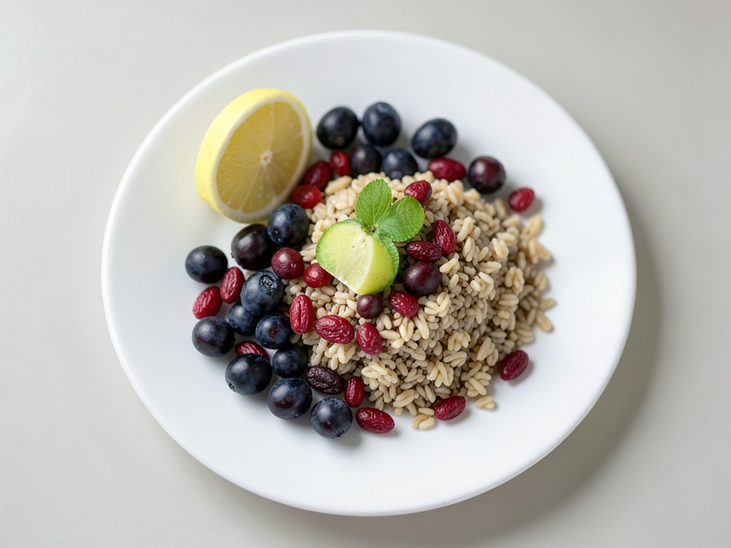 Porridge di riso con frutta