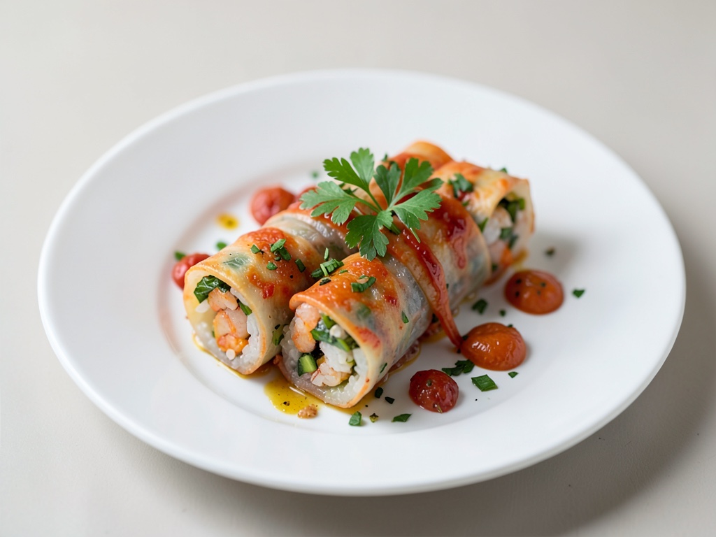 Wraps aux crevettes fraîches en papier de riz
