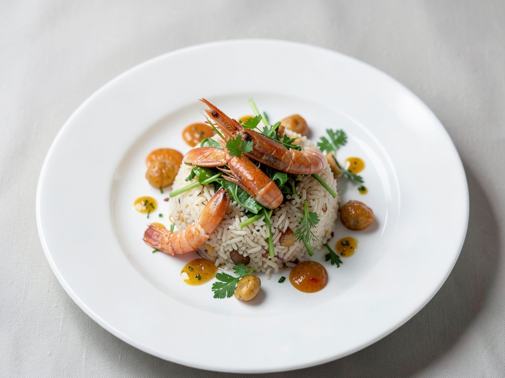 Insalata di riso freddo con granchi di fiume