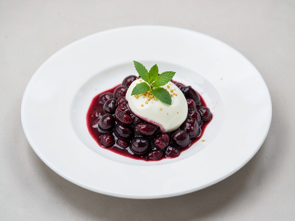 Zarte Pflaumen-Kompott mit Vanille-Joghurt