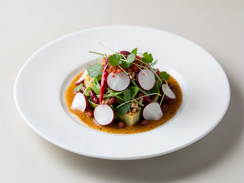 Ensalada fresca de rábano con chile