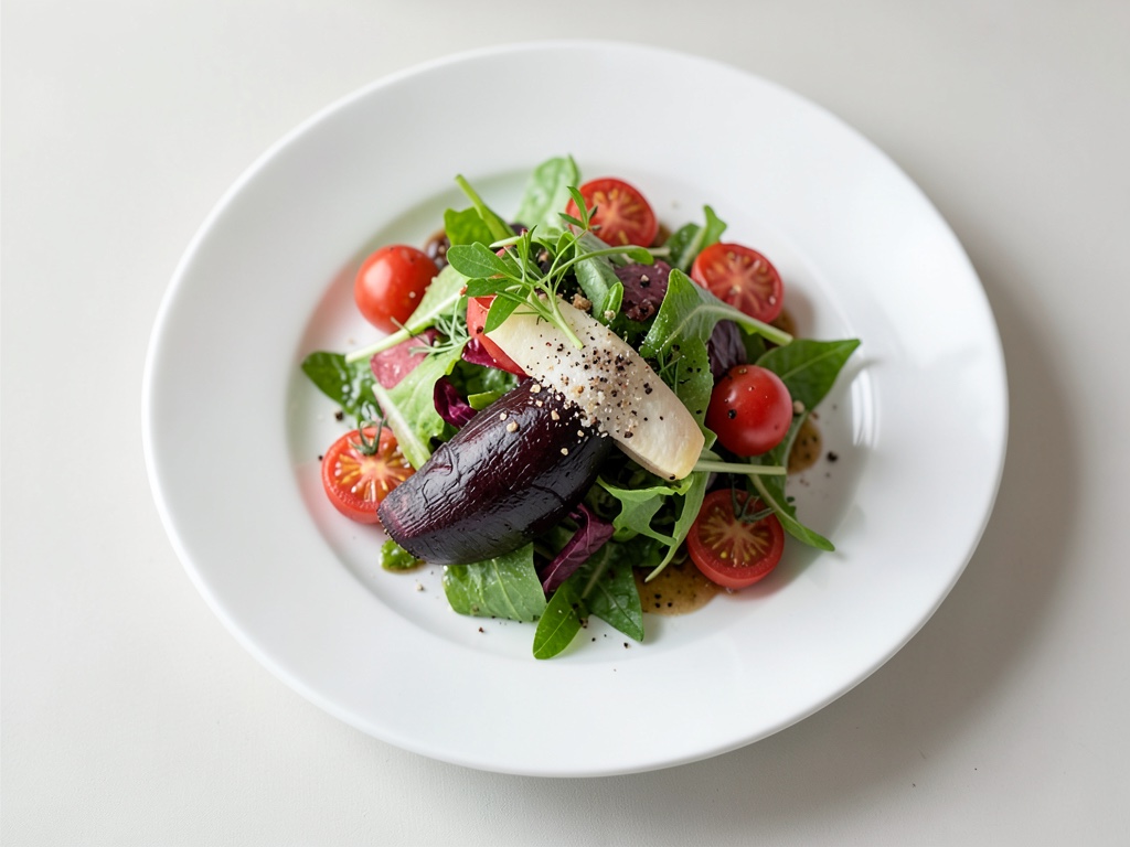 Insalata fresca di ravanello nero e pomodoro