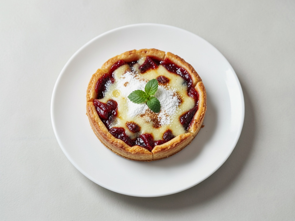 Rhabarber-Tarte mit Vanillecreme