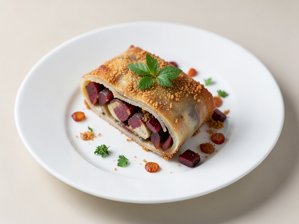 Strudel croccante al rabarbaro