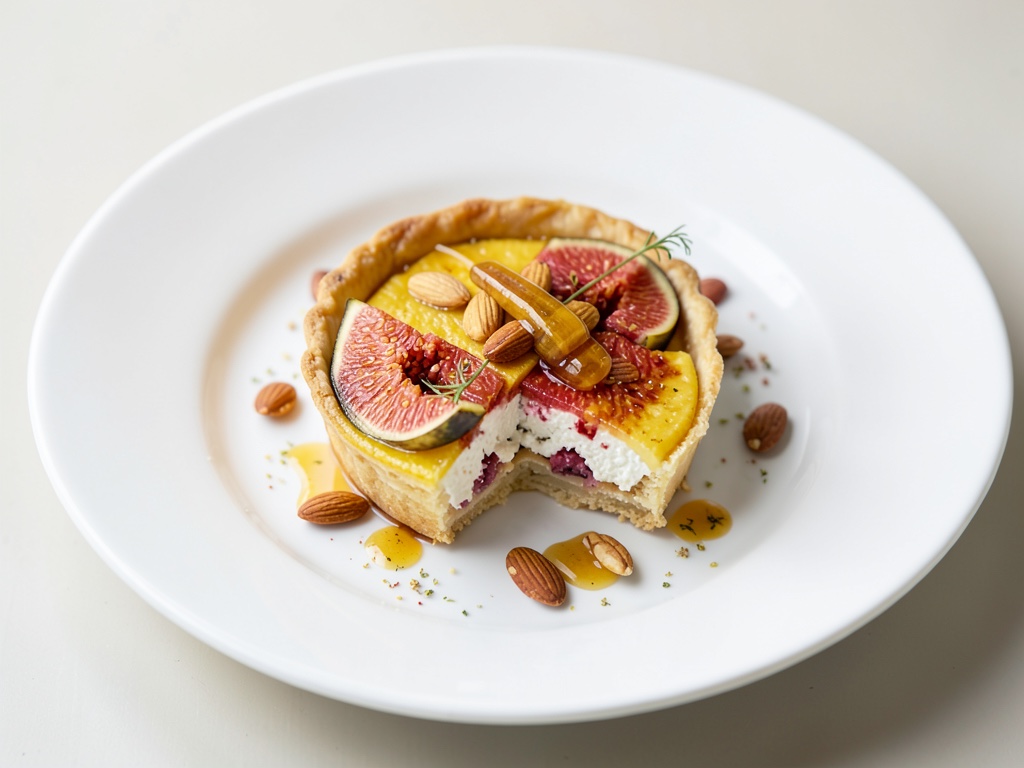 Feigen-Ricotta-Tarte mit Honig und Mandeln