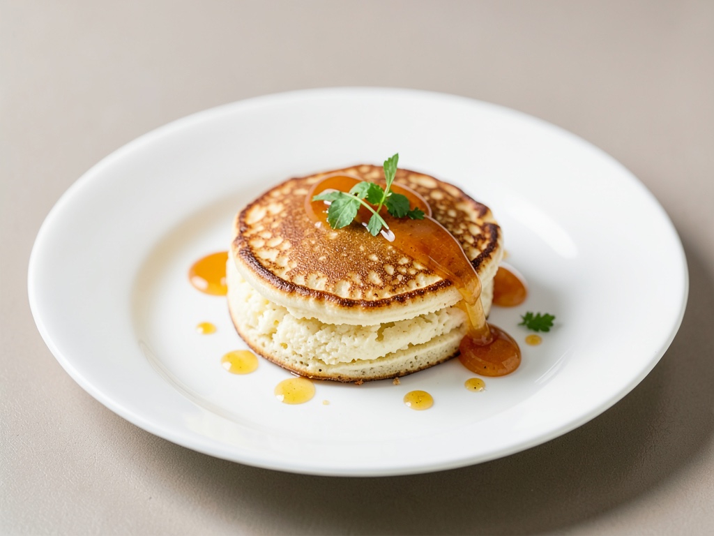 Fluffy Ricotta-Pfannkuchen mit Honigbutter