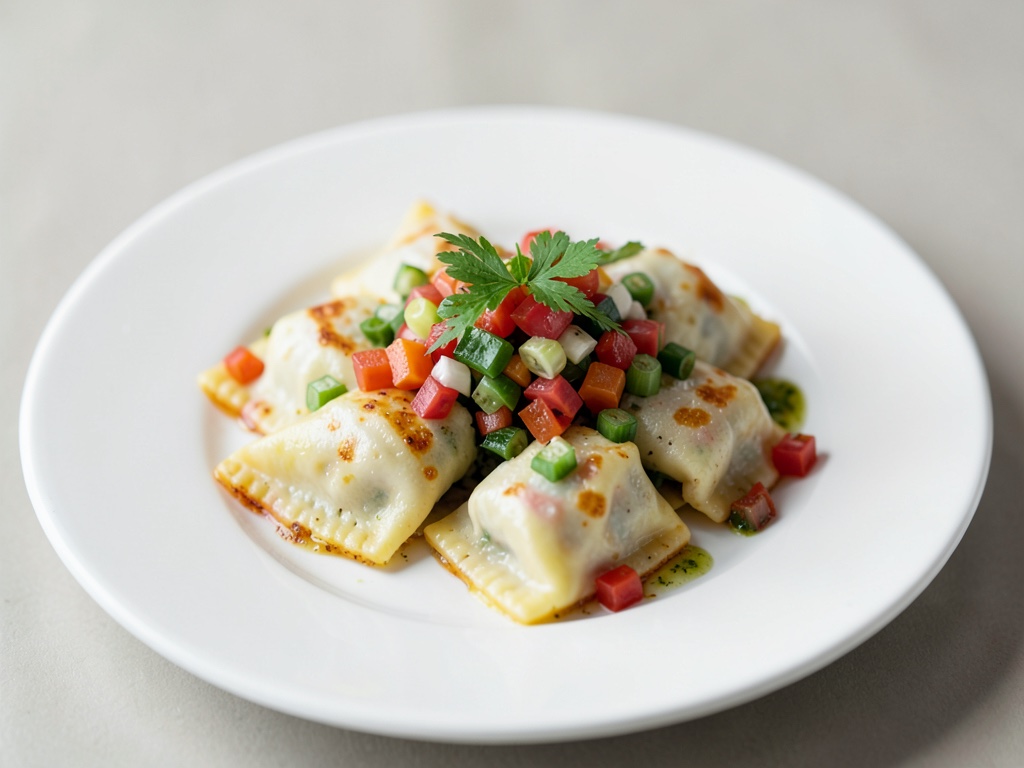 Ravioli di Ricotta fatti in casa con salsa duale