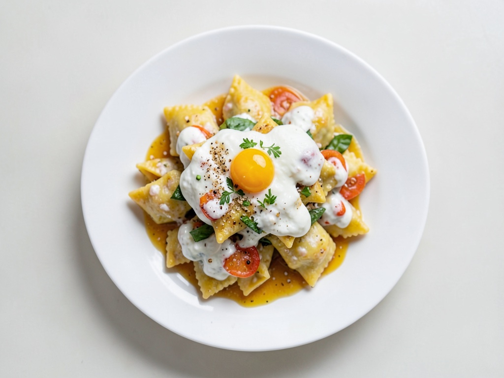 Ravioli de ricotta caseros con pesto