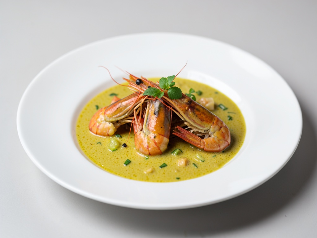 Gamberi in salsa al curry e lime fresco