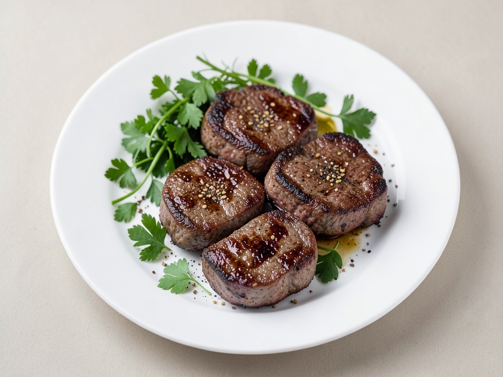 Steaks de bœuf aux herbes et beurre d'amande