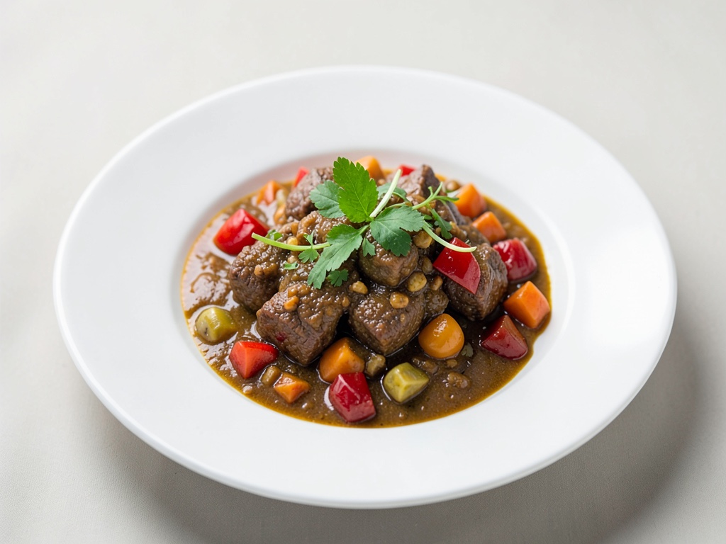 Manzo con peperoncino e curry