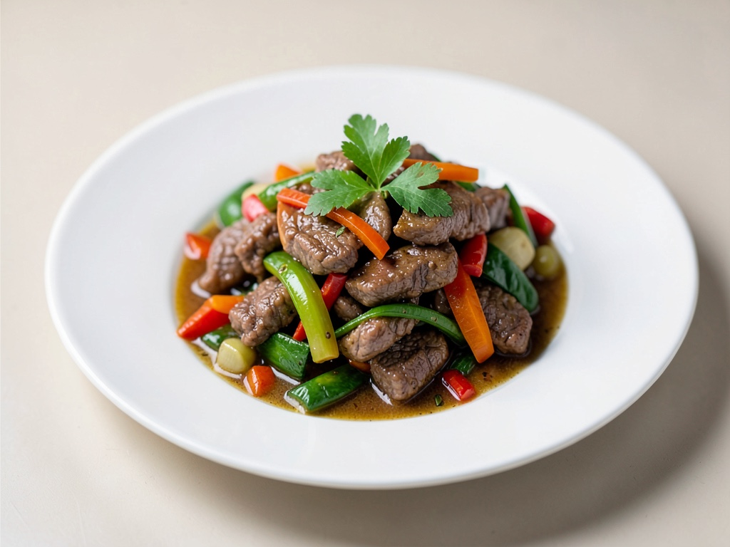Manzo veloce con verdure colorate