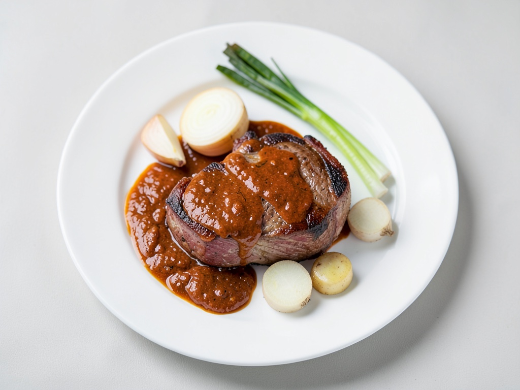 Carne di manzo tenera in salsa aromatica