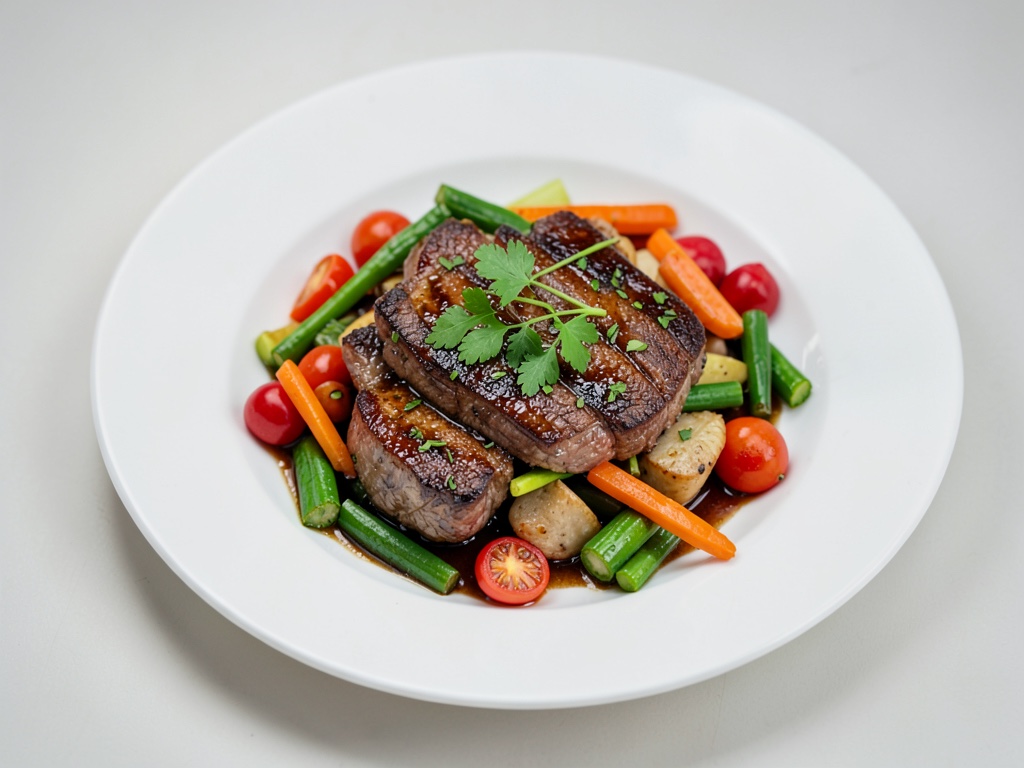 Wok di manzo con verdure colorate