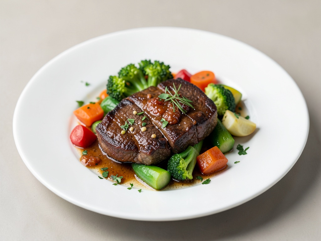 Wok-boeuf avec légumes frais