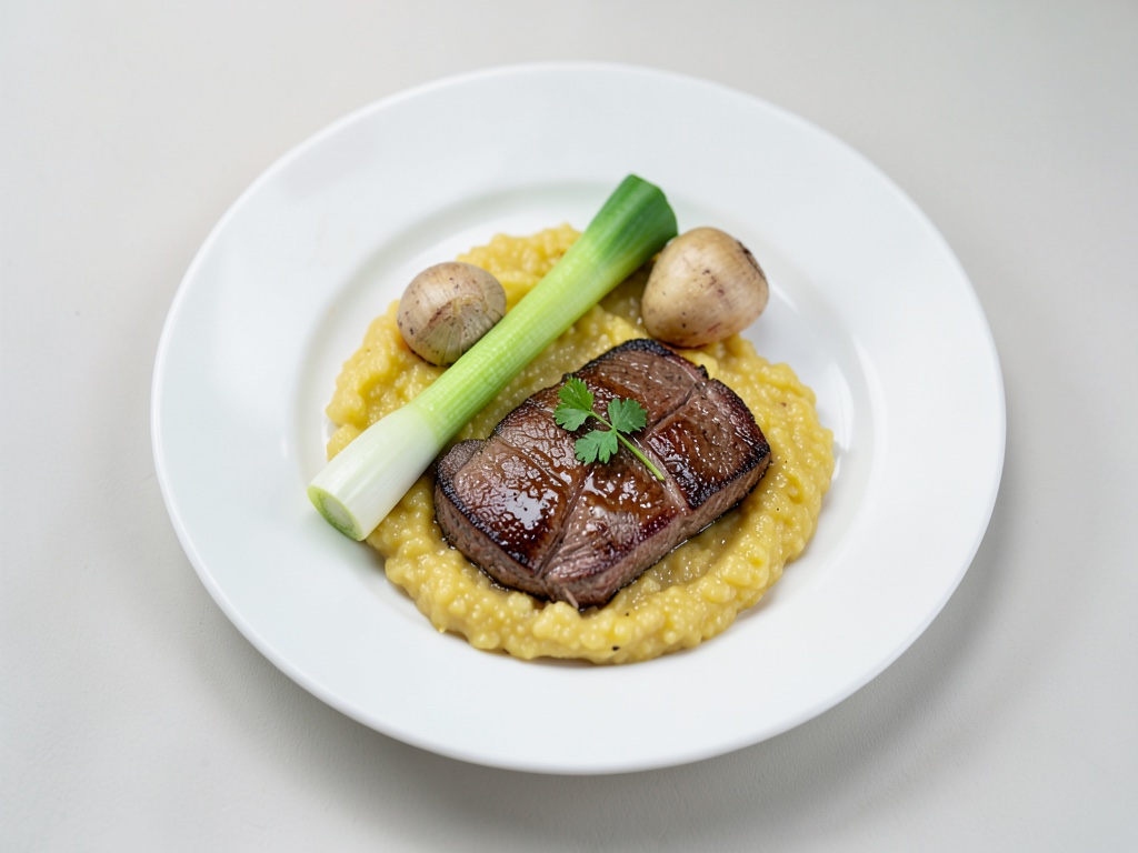Filetto di manzo succoso con polenta cremosa