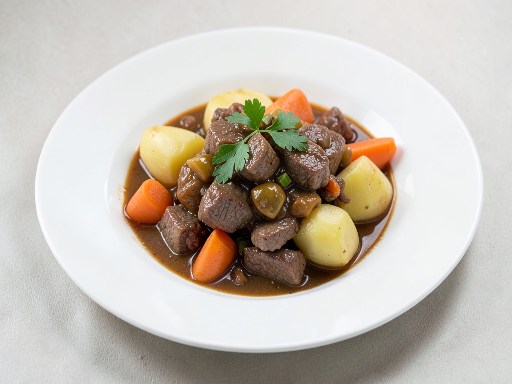 Brasato di manzo classico con patate e carote