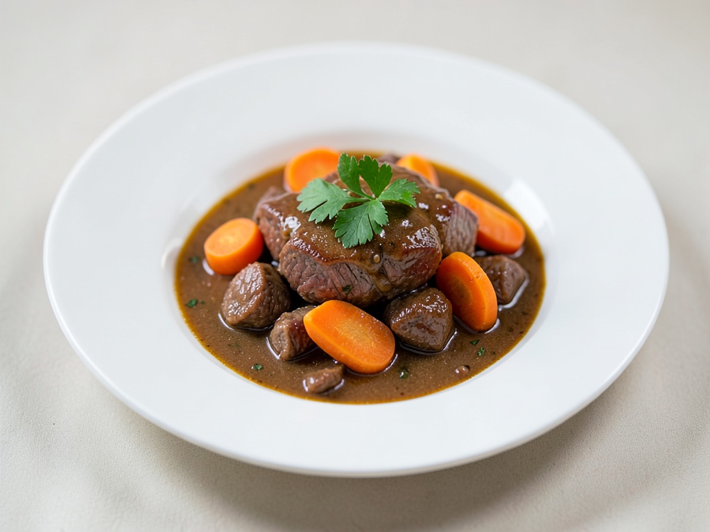 Rôti de bœuf tendre aux légumes sucrés de carottes