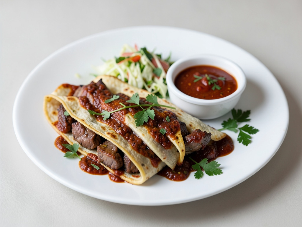 Fajitas di manzo succulente con dip al peperoncino