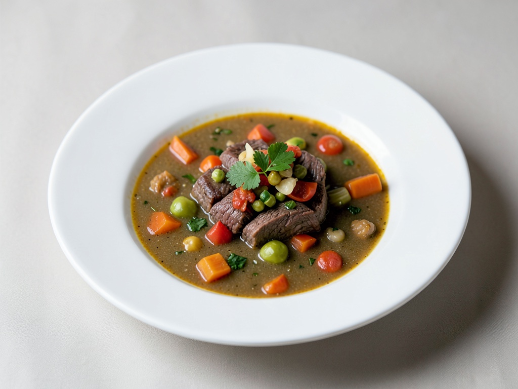 Zuppa di manzo e verdure saporita