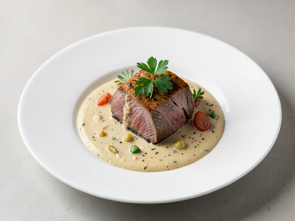 Bœuf tendre en sauce crémeuse au coco et au curry