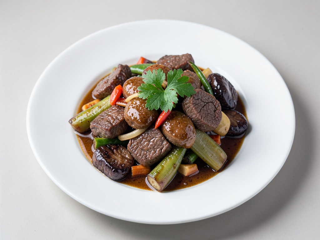 Padella Wok con manzo e funghi shiitake