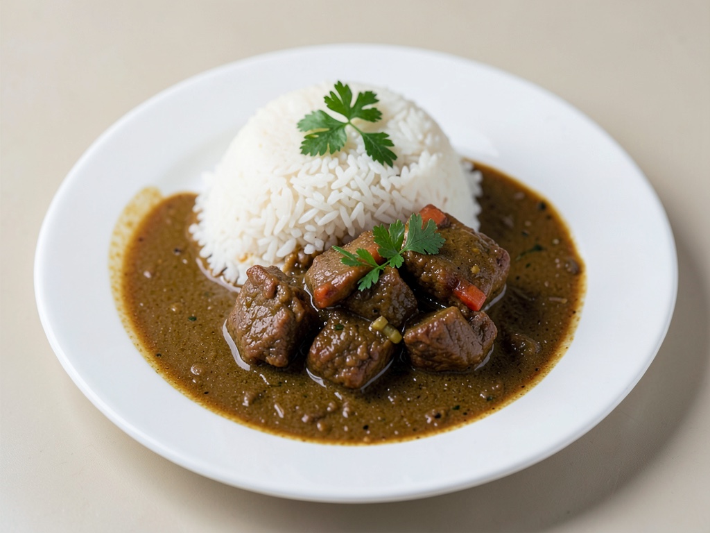 Curry de bœuf malaisien au riz