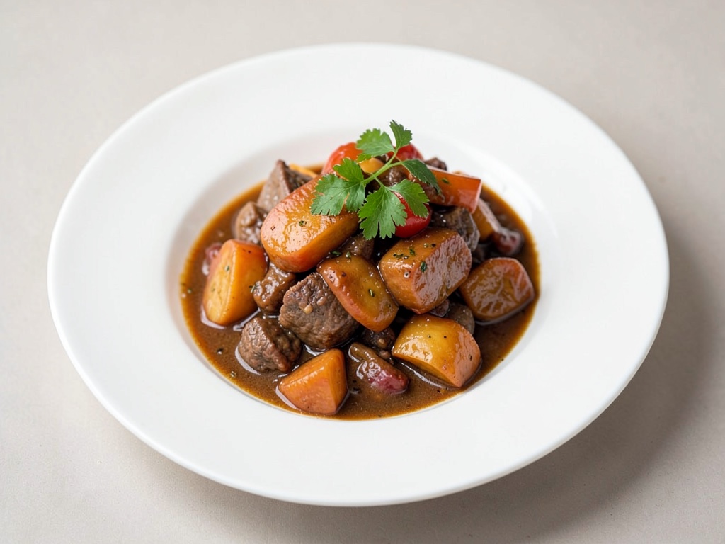 Ragoût de bœuf savoureux à la citrouille