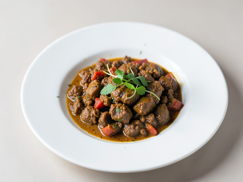 Ragù di manzo all'indiano con zenzero