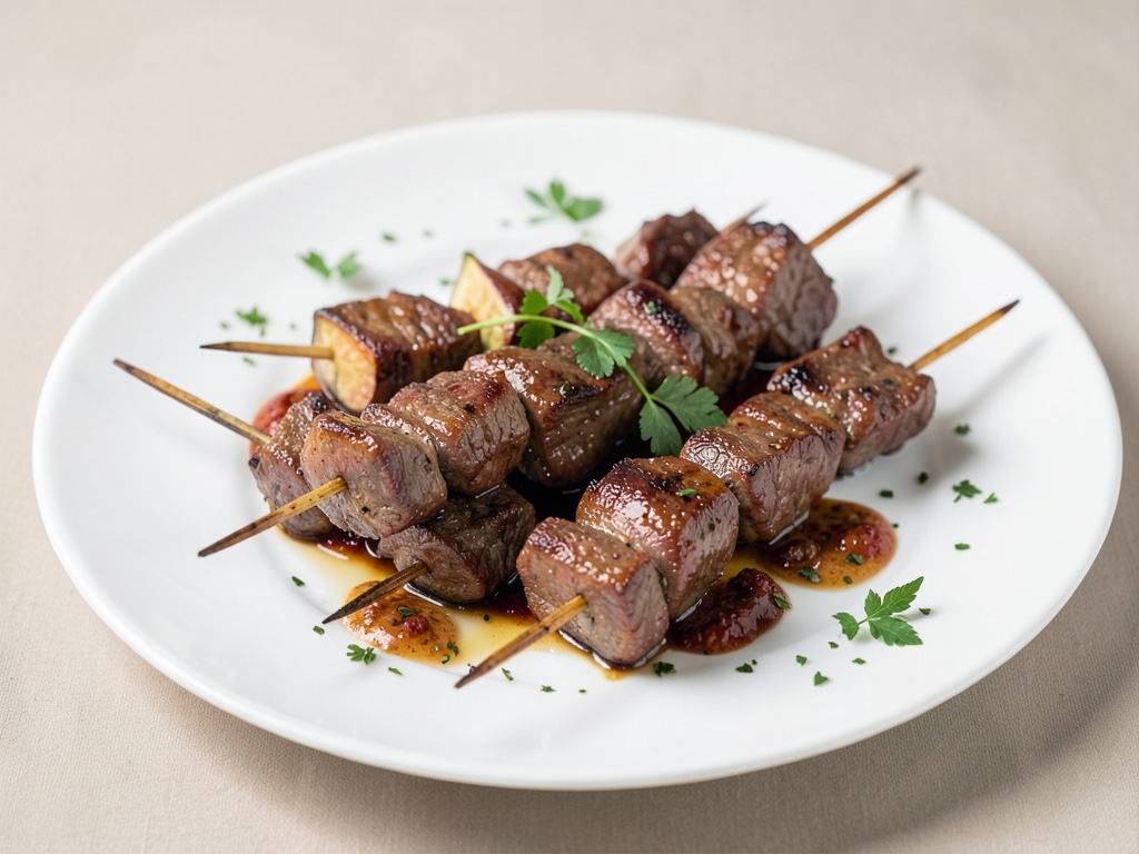 Spiedini di manzo succosi con fichi