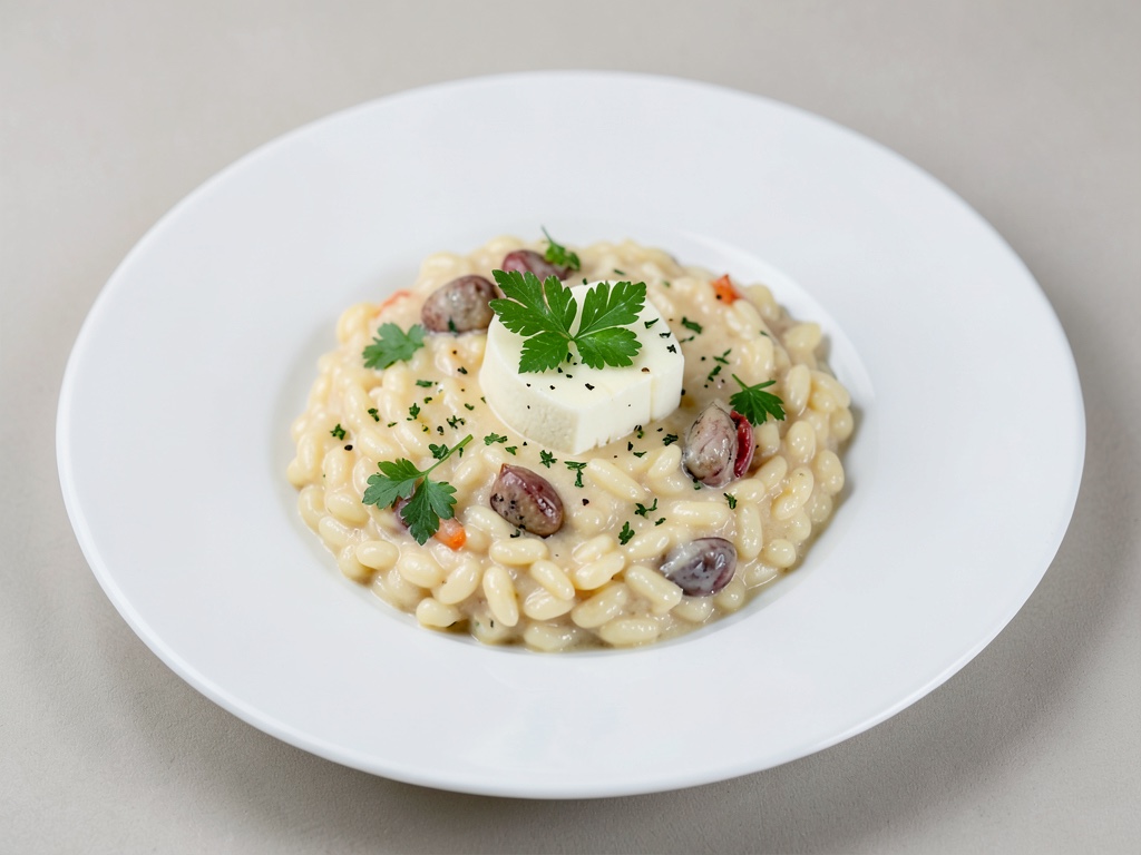 Risotto cremoso con formaggio spalmabile