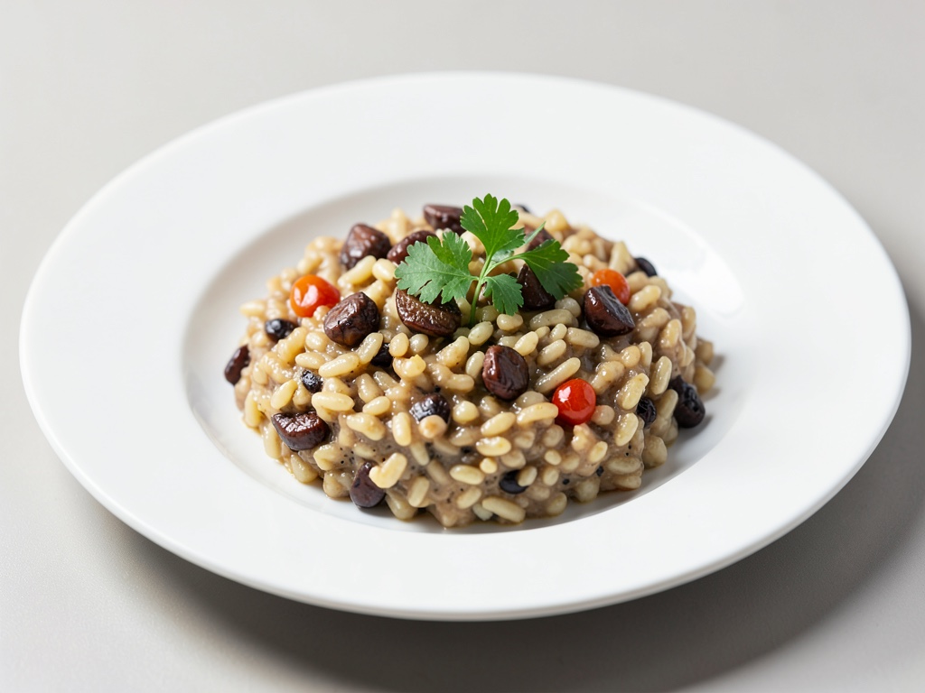 Risotto cremoso de castañas