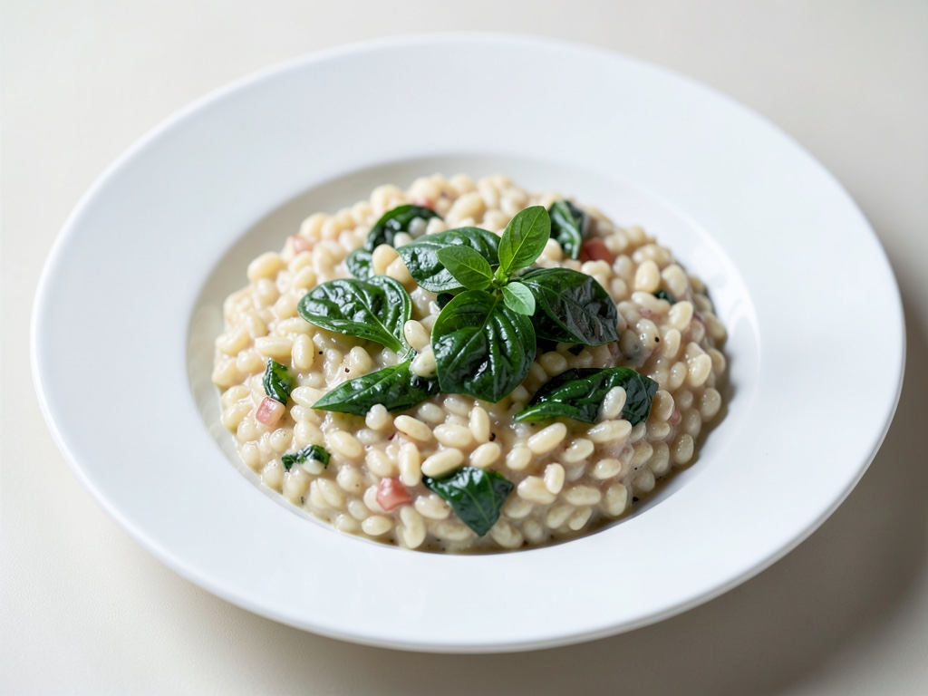 Risotto crémeux aux épinards frais
