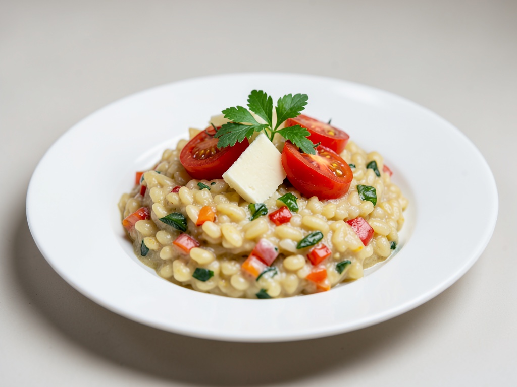 Risotto crémeux aux tomates fraîches et au fromage