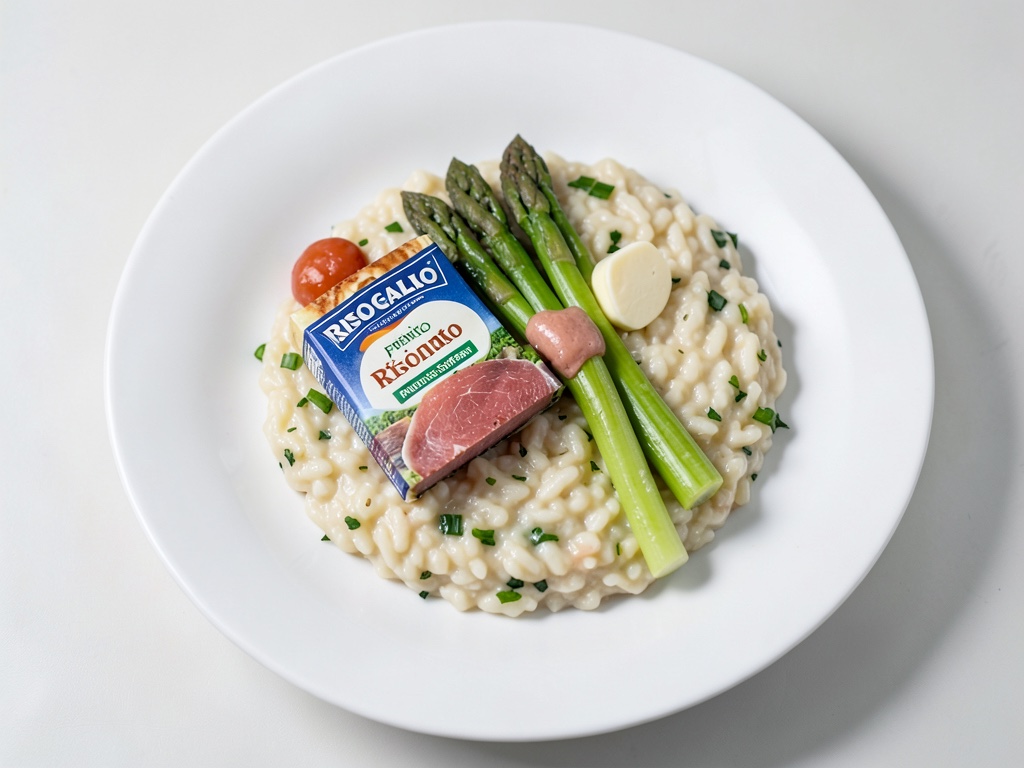 Risotto rapide aux asperges et saumon fumé