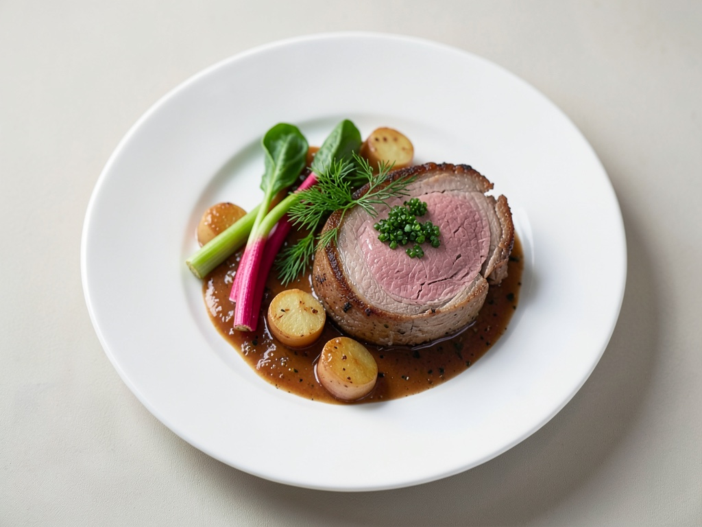 Roastbeef con carote e salsa al ravanello