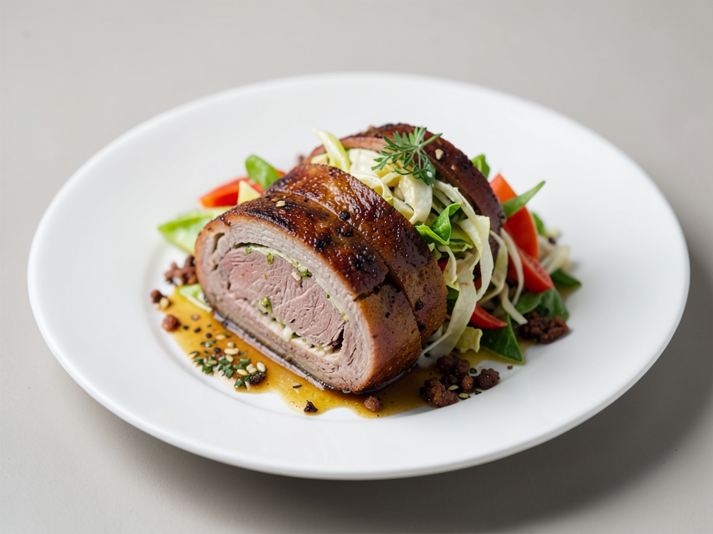 Rotolo di roastbeef ripieno di insalata di cavolo cappuccio
