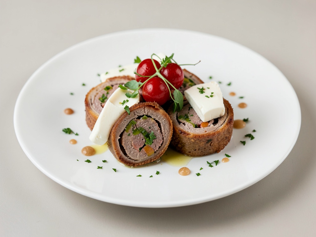 Rotoli di Bündnerfleisch con mozzarella di bufala
