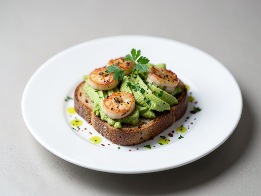Toast all'Avocado e Gamberi