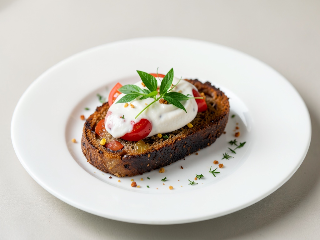 Bruschetta croccante con fresco dip di pomodori